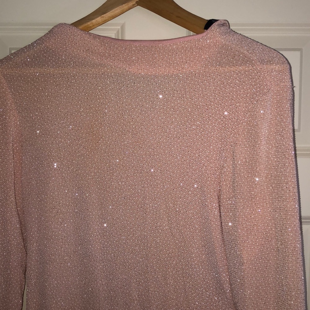 beautiful baby pink, sparkly dress for the holiday